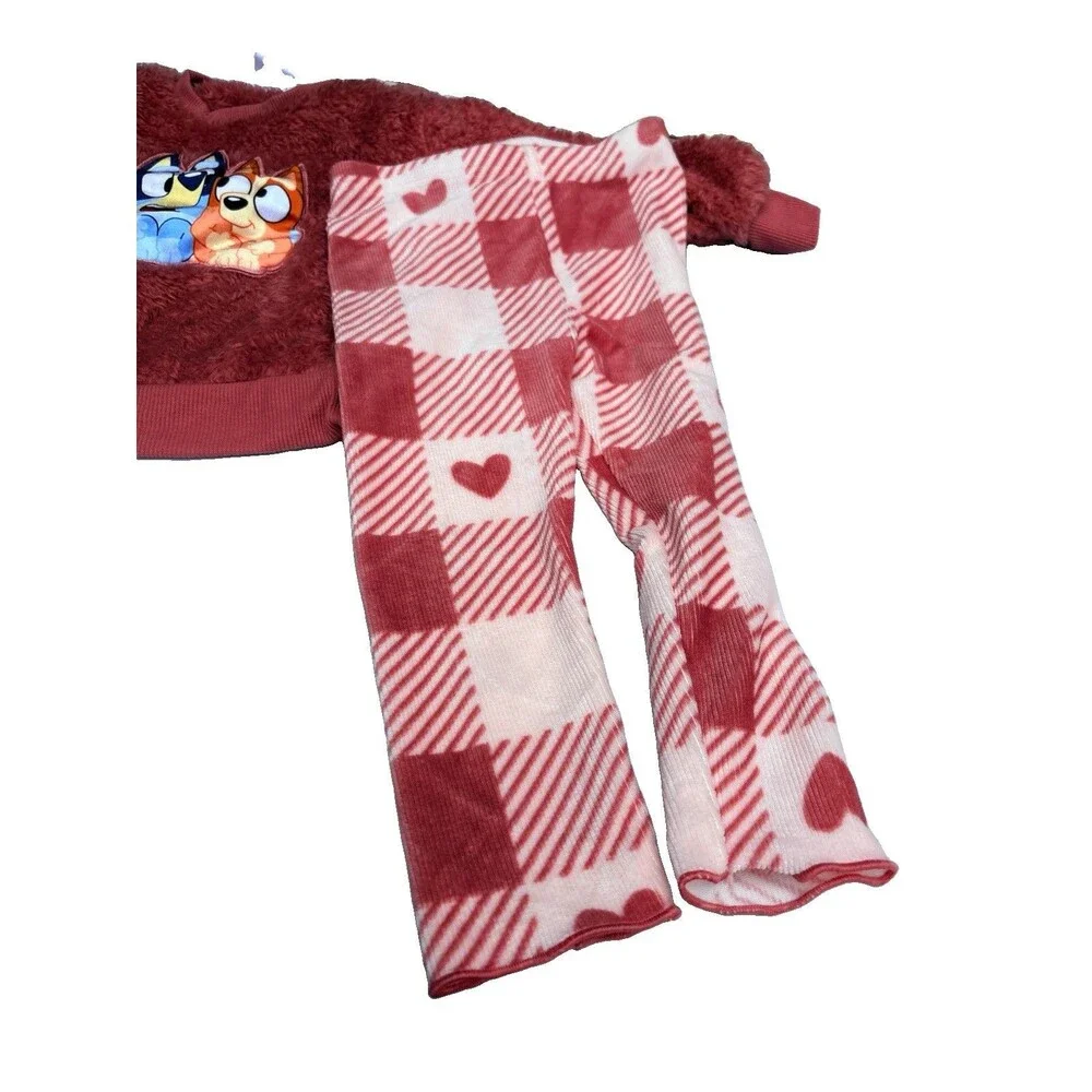 18 Months Bluey and Bingo Girl's 2-Piece Crew Sweatshirt & Leggings Set NWT